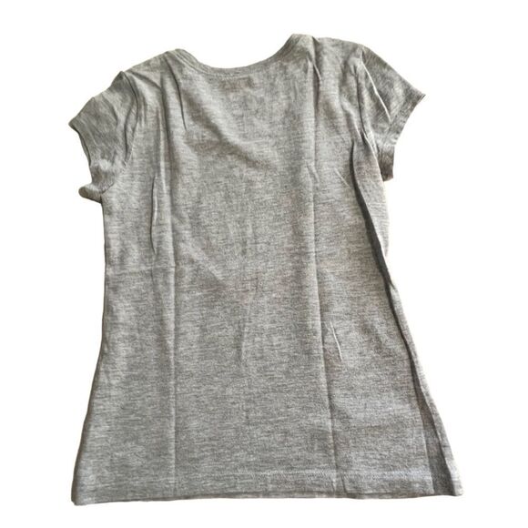 🌴 Justice LOVE written in lace Graphic Tee Girls 8 Grey - Picture 2 of 7